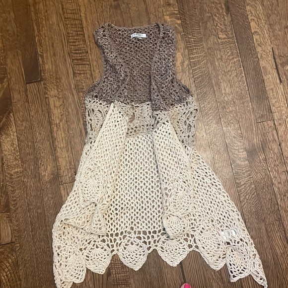 Buffalo David Bitton Crocthet Festival Boho Vest - Picture 1 of 8